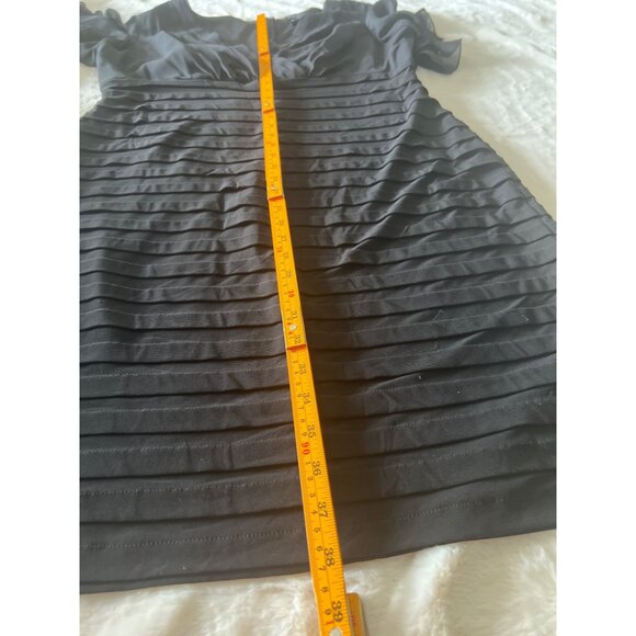 Xscape Woman by Joanna Chen Black Chiffon Flutter Sleeve Dress -16W, semi-formal - Picture 5 of 9